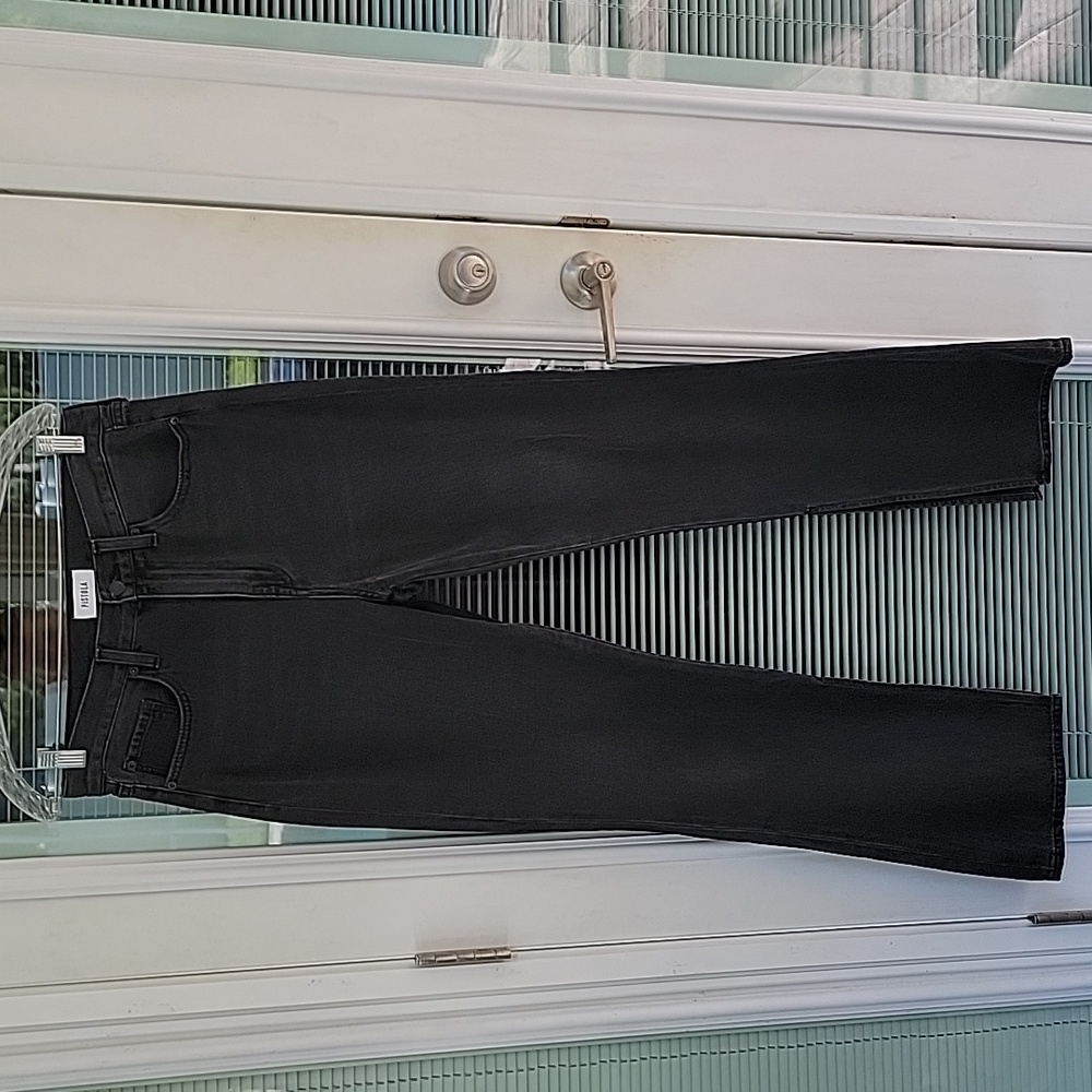 Pistola Alexa Black Flared Women's Jeans With Inside Split Hem Sz 29 - Picture 3 of 14